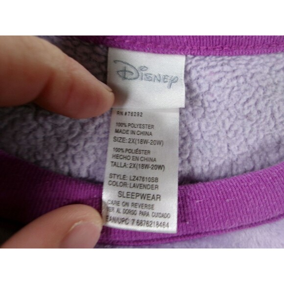 Disney Pajama Top Womens 2X Lavender Eeyore Do Not Disturb Plush Sleepwear - Picture 6 of 9